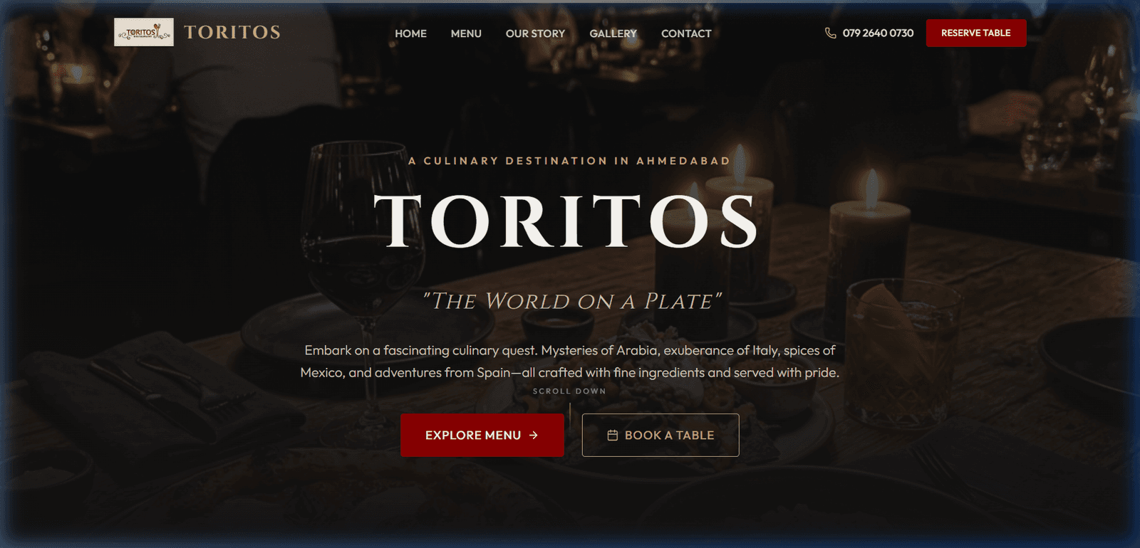 Toritos homepage